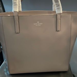 Kate Spade medium size tote bag muted taupe color nwt